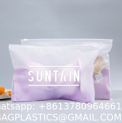 High Quality Customize Printing Logo Frosted Ziplock Plastic Eco Friendly Small Bikini Swimwear Packaging Zipper Bag