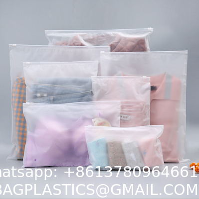 High Quality Customize Printing Logo Frosted Ziplock Plastic Eco Friendly Small Bikini Swimwear Packaging Zipper Bag
