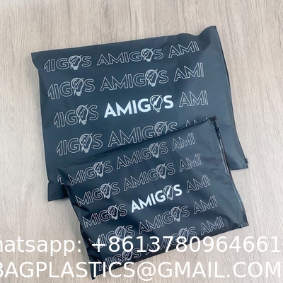 Custom Printed Waterproof Black Frosted Ziplock Garment Bag, Pla Clothing Bags With Private Label Logo Full Printing