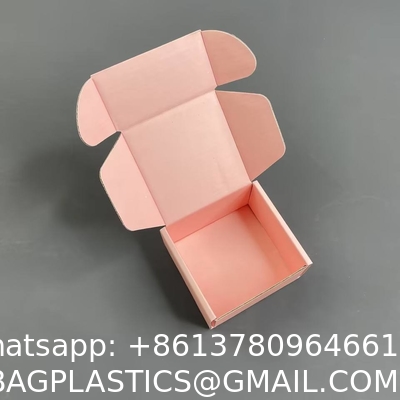 Corrugated Lipstick Mailer Box With Logo, Pink Mailing Paper Box For Packaging, Custom Logo Cosmetic Packaging Ship