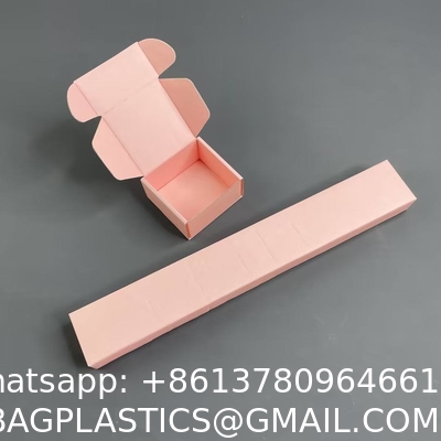 Corrugated Lipstick Mailer Box With Logo, Pink Mailing Paper Box For Packaging, Custom Logo Cosmetic Packaging Ship