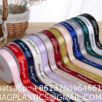Luxury Roll Gifts Tapes And Webbing Wholesale Custom Satin Ribbons With Sublimation Printed Brand Name Logo