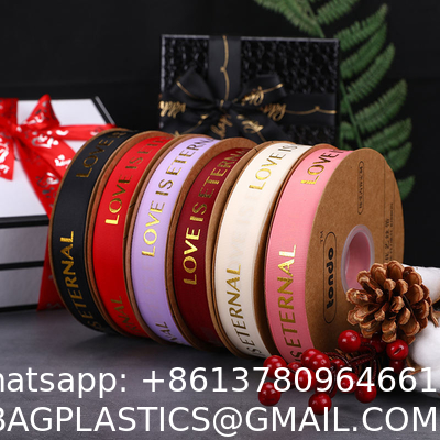 Luxury Roll Gifts Tapes And Webbing Wholesale Custom Satin Ribbons With Sublimation Printed Brand Name Logo