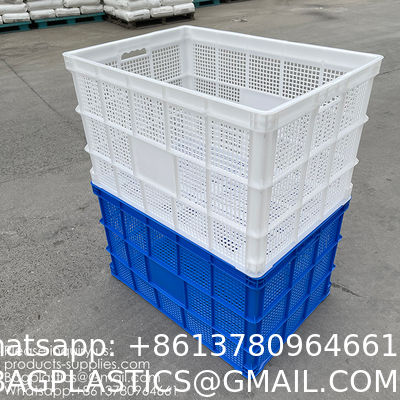 Plastic Basket With Wheels Large Rectangular Box Plastic Frame Hollow Thickened Express Clothing Factory Transit