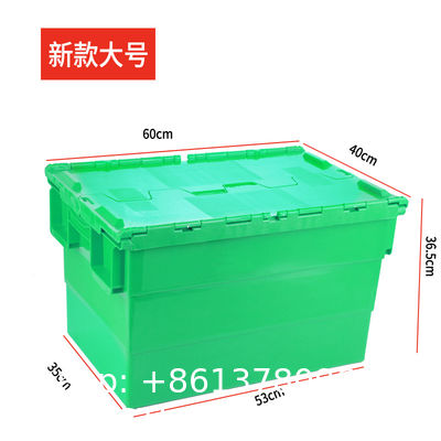 Best Quality Heavy Duty Recyclable Plastic Storage With Lid Tote Box Attached Lid Container For Sale Heavy Duty Plastic Storage Attached Lid Containers Plastic Storage Moving Box