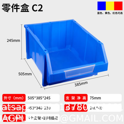 Small Parts Storage Solution Virgin Plastic PP Stack Hang Bins For Organizing Storage Boxes & Bins For Tool & Packaging Use