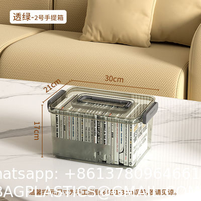 Recyclable container Transparent Storage Box Household Plastic Storage Box Books Snacks Clothes Large Box Toy Storage Lego Storage Box
