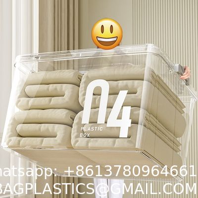 Plastic Storage Bins With Lids Quart Storage Containers With Black Buckle Latch, Stackable Storage Organizers For Home Pantry Office Classroom Organization, Clear