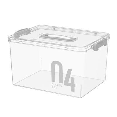 Pack Latching Lid Large Clear Plastic Storage Bins With Lids, Quart,  Latch - Stackable Container Boxes For Home, Bathroom, And Office Organization