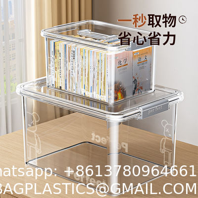 Pack Latching Lid Large Clear Plastic Storage Bins With Lids, Quart,  Latch - Stackable Container Boxes For Home, Bathroom, And Office Organization