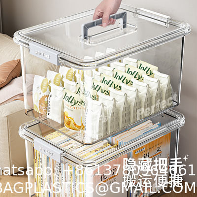 Pack Latching Lid Large Clear Plastic Storage Bins With Lids, Quart,  Latch - Stackable Container Boxes For Home, Bathroom, And Office Organization