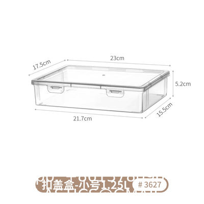 Sustainable Household Simple Large-Capacity Translucent Sticky Note Flip Storage Box Square Card Accessories Stationery Desktop Storage Box With Lid