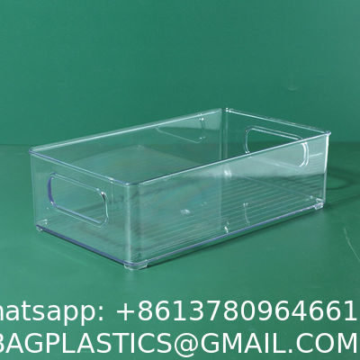 Clear Stackable Storage Bins With Lids, Large Plastic Containers With Handle For Pantry Organizer And Storage,Perfect For Bathroom,Cabinet,Kitchen,Fridge,Closet Organization