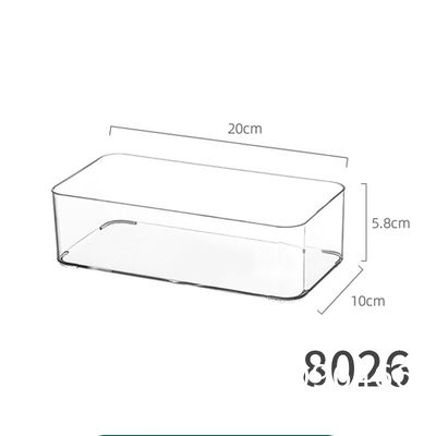 Stackable Refrigerator Organizer Bins Clear Kitchen Organizer Container Bins With Handles Plastic Bags For Pantry, Cabinets, Shelves, Drawer, Freezer - Food Safe