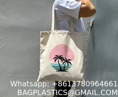 Promotional Personalized Eco-Friendly Cotton Canvas Tote Bags With Rope Handles Custom Printed Sublimation Blanks Fashion Style For Wholesale