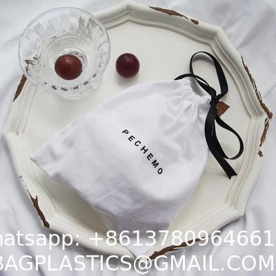Multicolor Recyclable Cotton Produce Bags Drawstring Canvas Fabric Candy Bags OEM Pantone Color Printed Cotton Drawstring Pouch Draw String Gift Bag