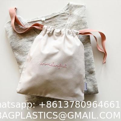 Multicolor Recyclable Cotton Produce Bags Drawstring Canvas Fabric Candy Bags OEM Pantone Color Printed Cotton Drawstring Pouch Draw String Gift Bag