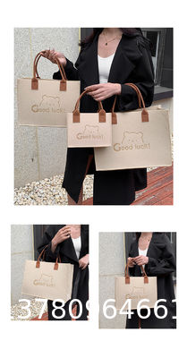 Wholesale Eco Friendly Custom Logo Large Capacity Colorful Felt Shopping Tote Bag With Logo DIY Personalized Grocery Bag