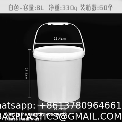 Bucket With Lid, Clear Bucket, Plastic Food Storage Container, Ice Cream Bucket, Reusable Container, Plastic Bucket, Tub With Lid, Storage Container, Round Plastic Pail, BPA Free, Pail With Handle