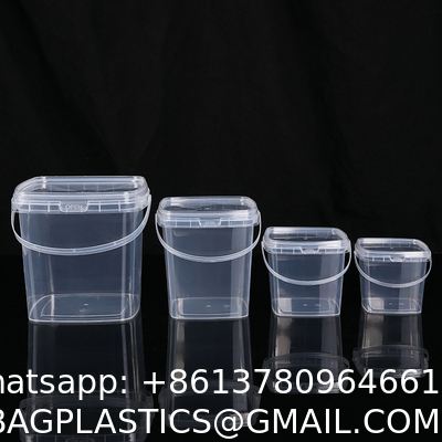 Plastic Deli Containers With Lids Ice Cream Containers Buckets Square Food Storage Containers Freezer Safe For Kitchen Party Drinks Snacks Fruits Desserts