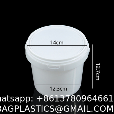 Airtight Clear Plastic Bucket With Lid, Ice Buckets For Parties, Reusable Ice Cream Cup With Handle, Food Storage Container, Food Grade Freezer And Microwave Safe For Sauce, Soup
