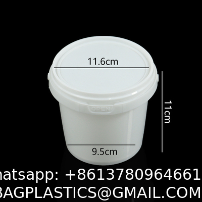 Airtight Clear Plastic Bucket With Lid, Ice Buckets For Parties, Reusable Ice Cream Cup With Handle, Food Storage Container, Food Grade Freezer And Microwave Safe For Sauce, Soup