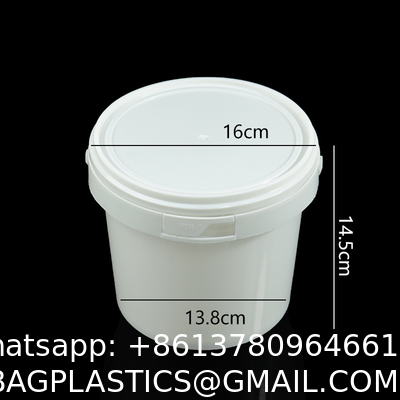 Airtight Clear Plastic Bucket With Lid, Ice Buckets For Parties, Reusable Ice Cream Cup With Handle, Food Storage Container, Food Grade Freezer And Microwave Safe For Sauce, Soup
