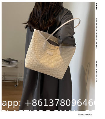 Sustainable Bamboo Bag With Handle, Shopping Bag For Beach Summer Vibe Wholesale Vietnam Handicraft Crochet Raffia Sac Bolsa Mujer Bucket Tote Shoulder Designer Women Straw Bag
