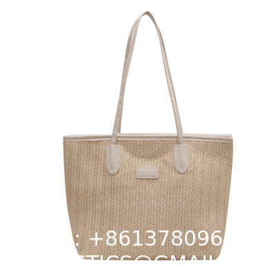 Sustainable Bamboo Bag With Handle, Shopping Bag For Beach Summer Vibe Wholesale Vietnam Handicraft Crochet Raffia Sac Bolsa Mujer Bucket Tote Shoulder Designer Women Straw Bag