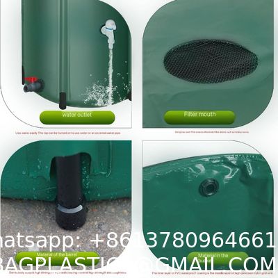 Collapsible Rain Barrel Water Storage Containers-53 Gallon Portable Rainwater Collect System Water Tank To Collect Rainwater From Gutter Downspout Water Catcher With Spigots,Filter&Overflow Kits