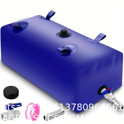 Large Capacity Portable Water Tank Containers, Bladder Tank For Drought Resistance, Fire Prevention, Emergency Water, Agricultural Irrigation Outdoor (110L/29Gal, Blue)