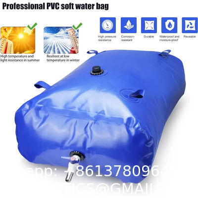 Large Capacity Portable Water Tank Containers, Bladder Tank For Drought Resistance, Fire Prevention, Emergency Water, Agricultural Irrigation Outdoor (110L/29Gal, Blue)