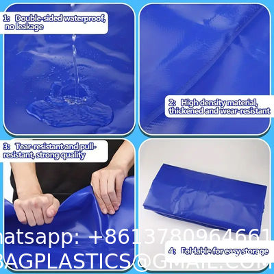 Large Capacity Portable Water Tank Containers, Bladder Tank For Drought Resistance, Fire Prevention, Emergency Water, Agricultural Irrigation Outdoor (110L/29Gal, Blue)