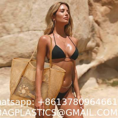 fashion tote bag, beach bag, Hot Sale Large Custom Logo Insulated Tote Foldable Bolso De Playa Eva Mesh Beach Bag Shoulder Handbag Beach Storage Bag