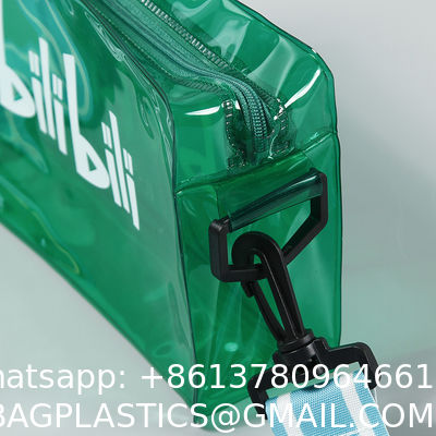 Recycled Recyclable Hot Sale Customized Logo and Size Clear Transparent Holographic PVC Gift Iridescent Tote Bag Hologram TPU Laser Shopping Handle Bag