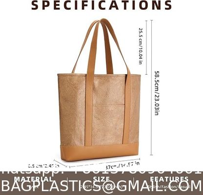 Eco Friendly Custom Waterproof Women Tote Bag Fashion Casual Large Capacity Handbag Lightweight, Spacious Shoulder Bag