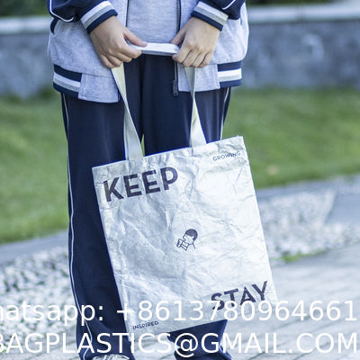 Grocery Bag, Tear Resistant Paper Tote Bag Custom Logo Size Printed Eco Friendly Cloth Tyvek Paper Reusable Organic Tote Bag Grocery Cotton Shopping Bags