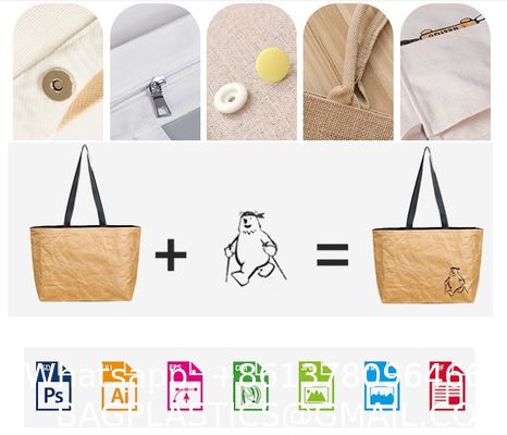 Grocery Bag, Tear Resistant Paper Tote Bag Custom Logo Size Printed Eco Friendly Cloth Tyvek Paper Reusable Organic Tote Bag Grocery Cotton Shopping Bags