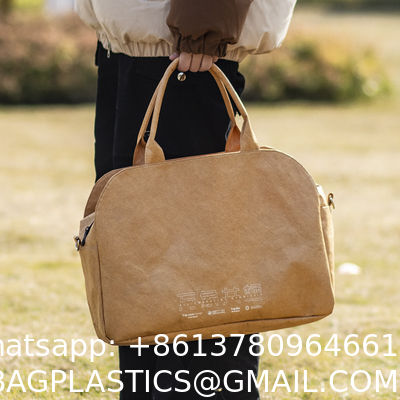 Washable Tyvek Kraft Paper Shopping Bag Print On Demand High Quality Products Accept Customization Dupont Paper Tote Bag Unique Design Suit Your Preferences