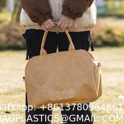 Washable Tyvek Kraft Paper Shopping Bag Print On Demand High Quality Products Accept Customization Dupont Paper Tote Bag Unique Design Suit Your Preferences