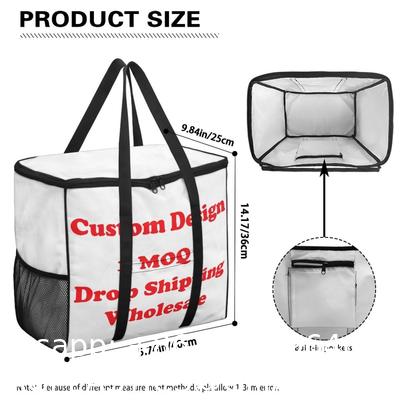 Thermal Cooler Insulated Bag, Shopping Cooler Bag Fabrics Print On Demand Custom Dirty Clothes Basket Large Laundry Basket Durable Dirty Clothes Storage Laundry Bin