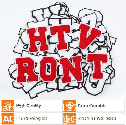 Chenille Letter Iron On Patches Red Iron On Letters Patches For Clothing A-Z, Chenille Letters For Clothes, Dress, Hat, Socks, Jeans, Accessories