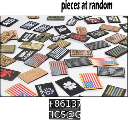 Garment Accessories, Tactical Morale Patch Bundle, Full Embroidery Loop And Hook Patches Set For Caps, Bags, Backpacks, Vest, Military Uniforms,Tactical Gears