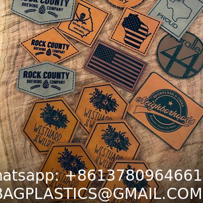 Best Supplier China Manufacturer Hot Sale Debossed Leather Logo Name Label Iron On Sew On Custom Leather Patch For Caps Hats Jeans