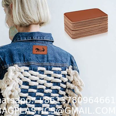 Leatherette Hat Patches With Adhesive, Blank Rectangle Faux Leather Patches For Custom Hats Clothes Bags DIY Crafts Fabric Repair Sew Laser Supplies