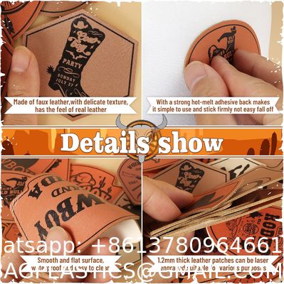 Leatherette Hat Patches With Adhesive, Blank Rectangle Faux Leather Patches For Custom Hats Clothes Bags DIY Crafts Fabric Repair Sew Laser Supplies