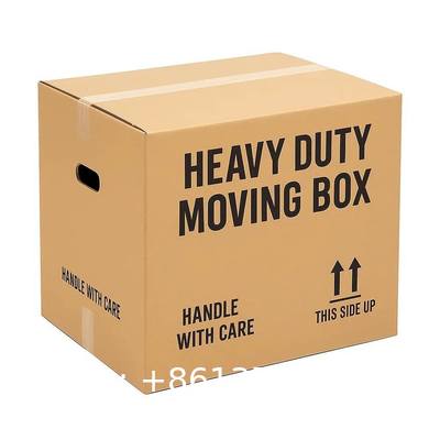 recyclable, sustainable, Custom Heavy Duty Cardboard Moving Boxes Safe Transport With Handles Sturdy Paper Packing Supplies For House/Office