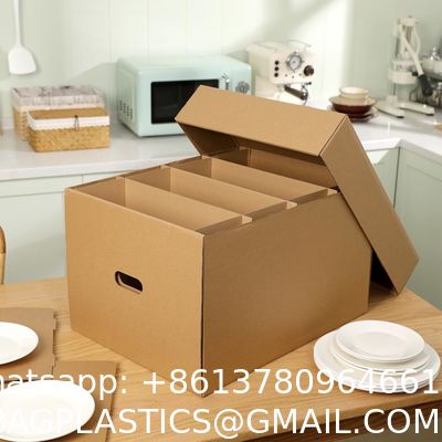 Moving Boxes With Reinforced Handle And Lids, Kitchen Moving Boxes with Reinforced Handle Lid Packing Supplies for Dishes and Glassware STOR/File Medium-Duty File Storage Boxes, FastFold