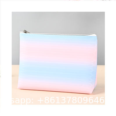 purse wallet, sustainable recyclable Transparent Hologram Cosmetic Bag Shiny Makeup Bag Clutch Handbag Waterproof Travel Wash Bag Toiletry Bag