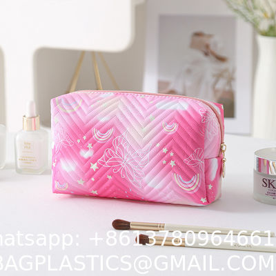 Toiletry Bag Travel Makeup Bag Portable Cosmetic Bag Organizer For Women And Girls Toiletry Bag for Girls, Travel Waterproof Hanging Toiletry Bag for Girls, Galaxy Purple